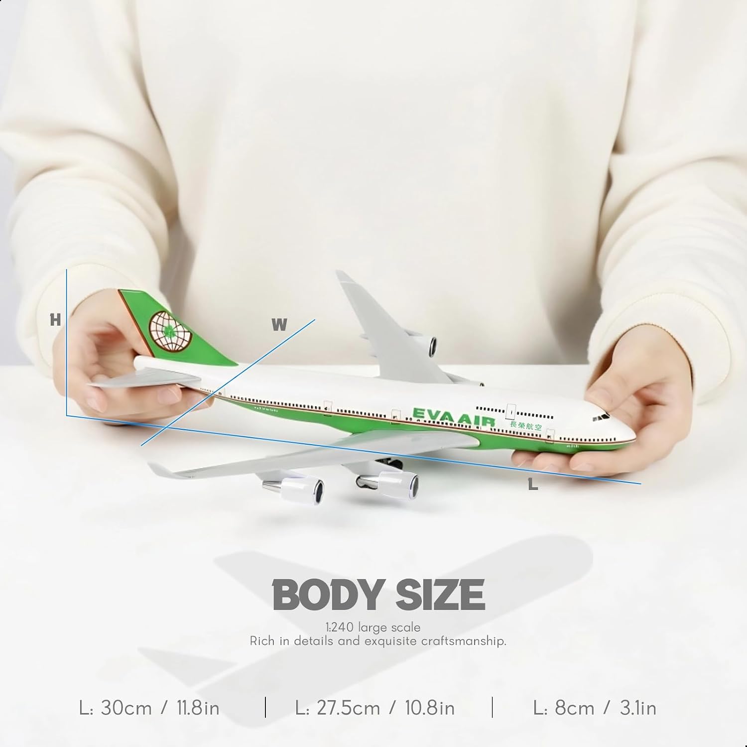 30 cm, model samolotu B747 z ż – Model Kit Eva recenzja i cena